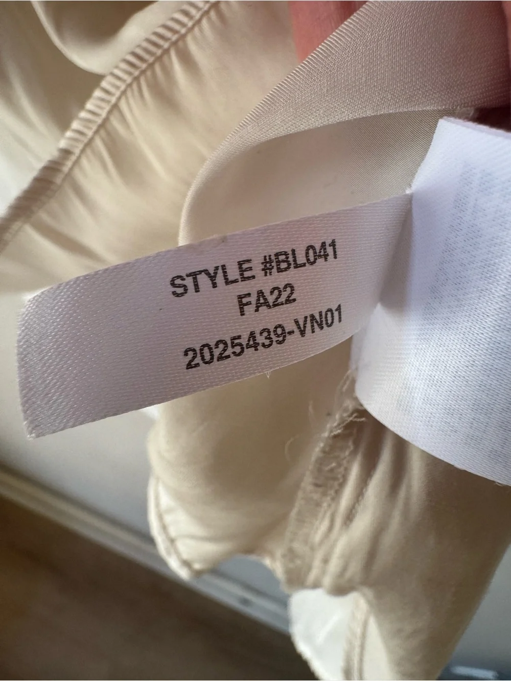 J. Crew Ruffle Neck Drapey Blouse Ivory XL